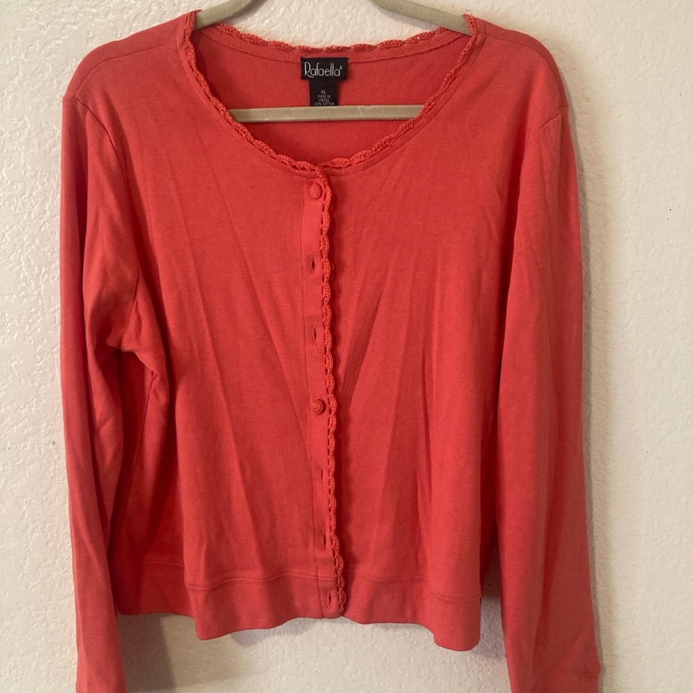 Rafaella Coral Cardigan Sweater